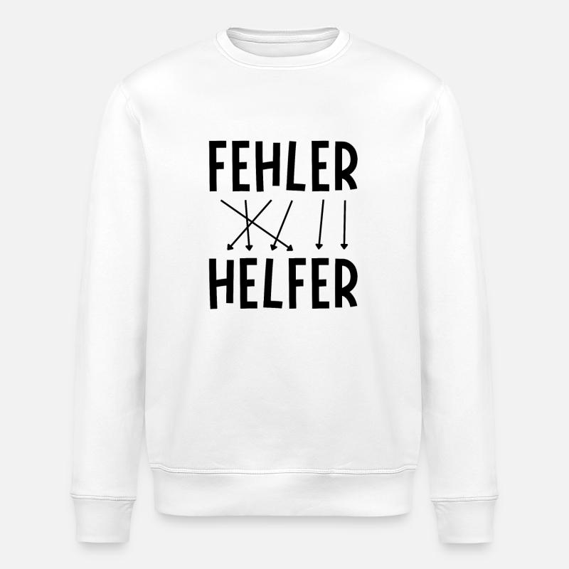 Fehler sind Helfer - Stanley/Stella Unisex Bio-Sweatshirt ROLLER - Weiß