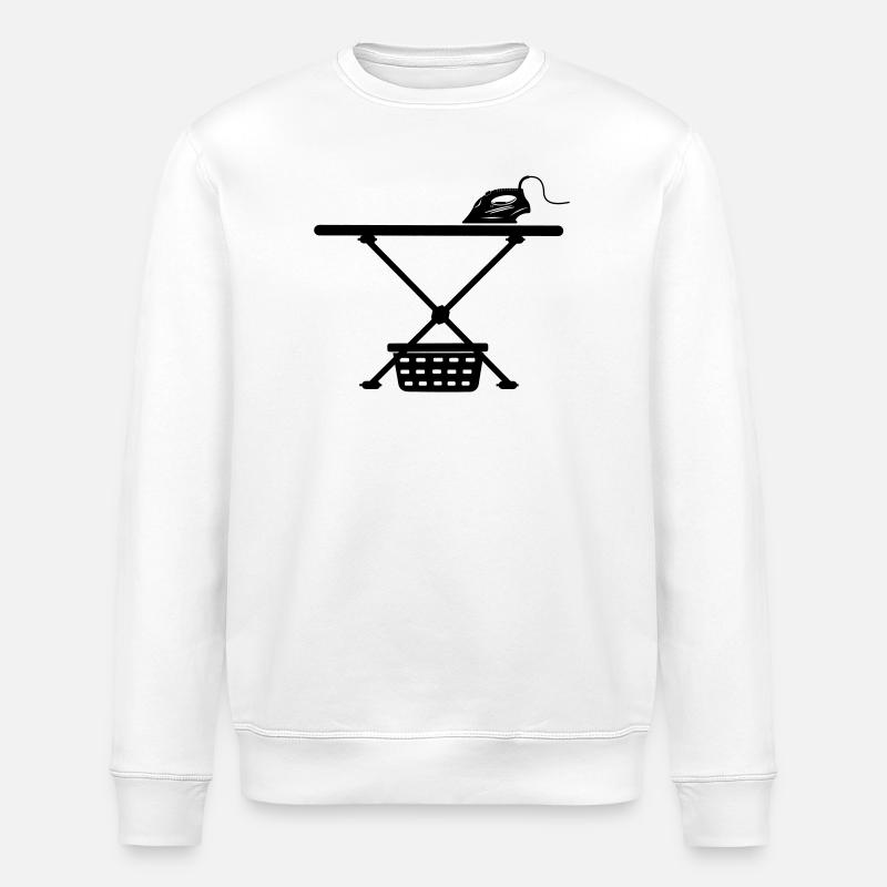 Iron srichplak and laundry basket - Stanley/Stella ROLLER Unisex Organic Sweatshirt - white