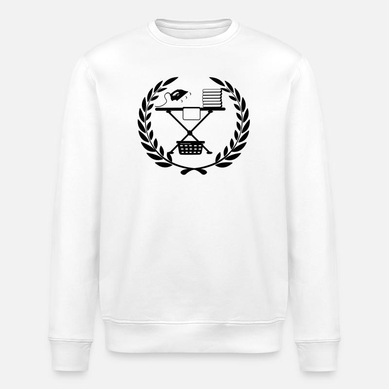 Bügelbrett im Lorbeerkranz - Stanley/Stella Unisex Bio-Sweatshirt ROLLER - Weiß
