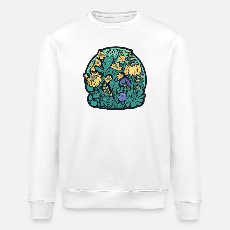 Fleurs Artdeco - Sweat bio ROLLER Stanley/Stella Unisexe - blanc