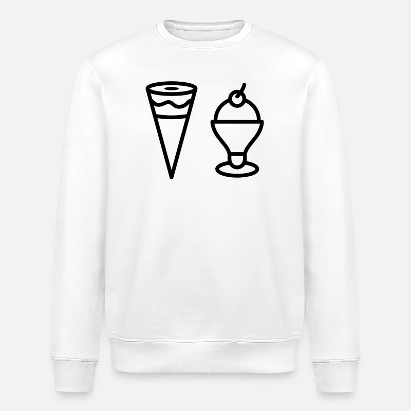 Ich liebe Eis - Stanley/Stella Unisex Bio-Sweatshirt ROLLER - Weiß