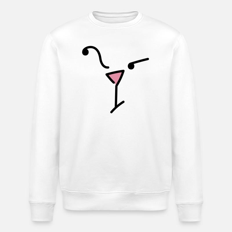 Catface, Fragender Blick - Stanley/Stella Unisex Bio-Sweatshirt ROLLER - Weiß