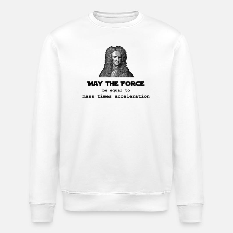 Kraft sei Masse mal Beschleunigung - Stanley/Stella Unisex Bio-Sweatshirt ROLLER - Weiß