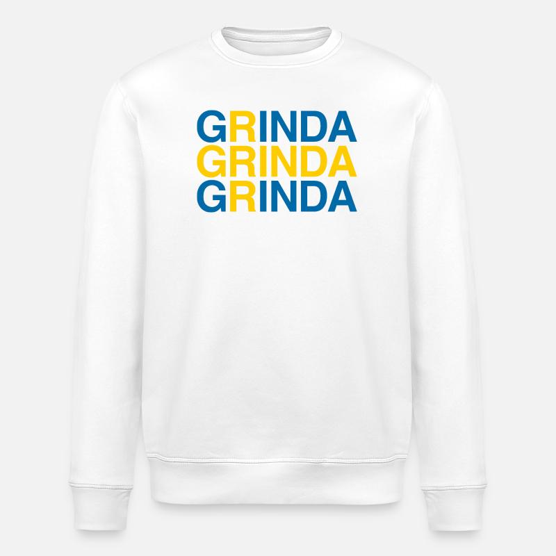 GRINDA Sverige Suède Suède Drapeau - Sweat bio ROLLER Stanley/Stella Unisexe - blanc
