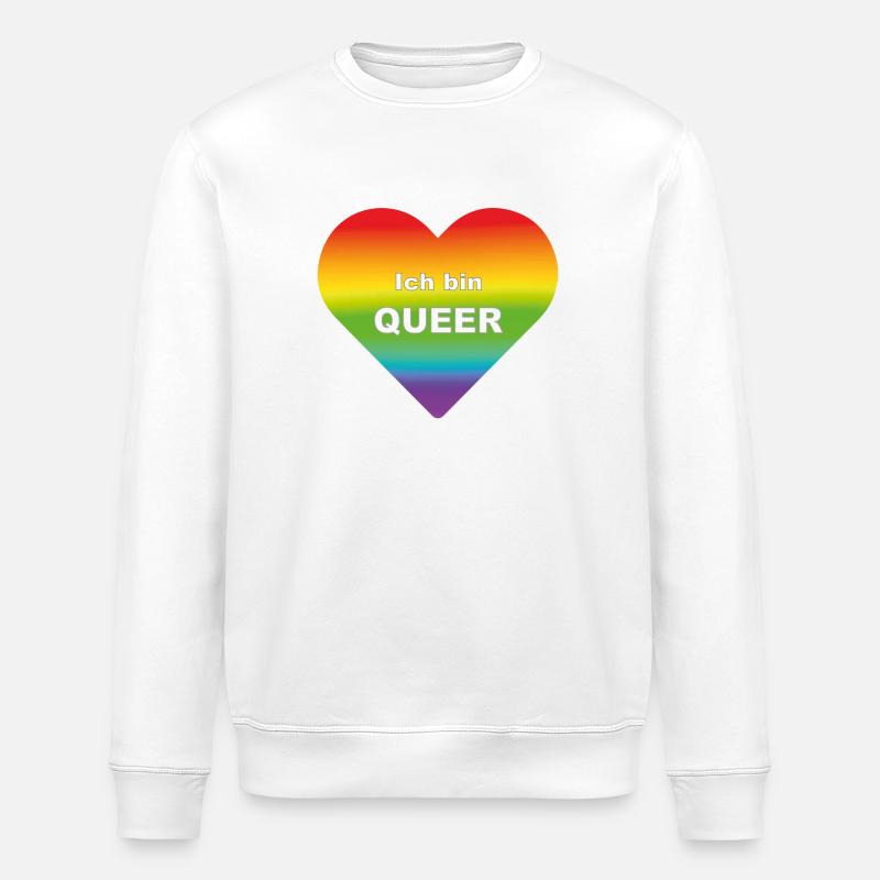 Ich bin queer - Stanley/Stella Unisex Bio-Sweatshirt ROLLER - Weiß