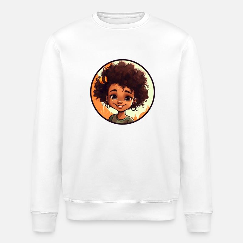Lebendige Comic-Charakter Illustration - Stanley/Stella Unisex Bio-Sweatshirt ROLLER - Weiß