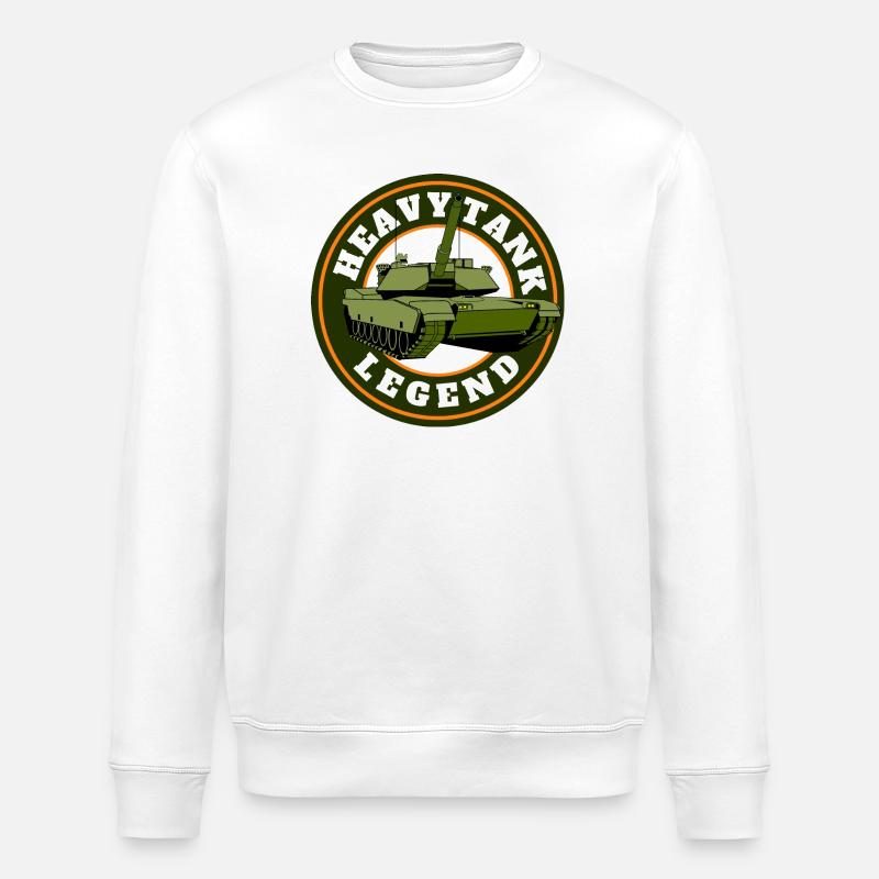 Heavy Legend - Panzer Design - Stanley/Stella Unisex Bio-Sweatshirt ROLLER - Weiß