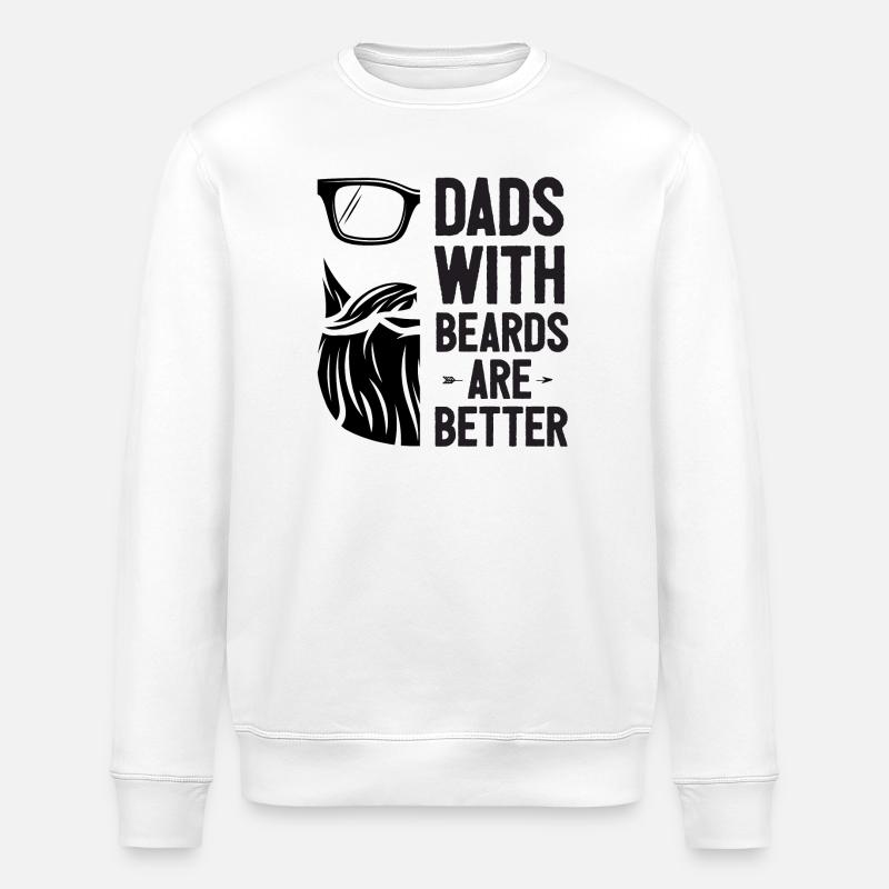 Väter mit Bärten sind besser - Stanley/Stella Unisex Bio-Sweatshirt ROLLER - Weiß