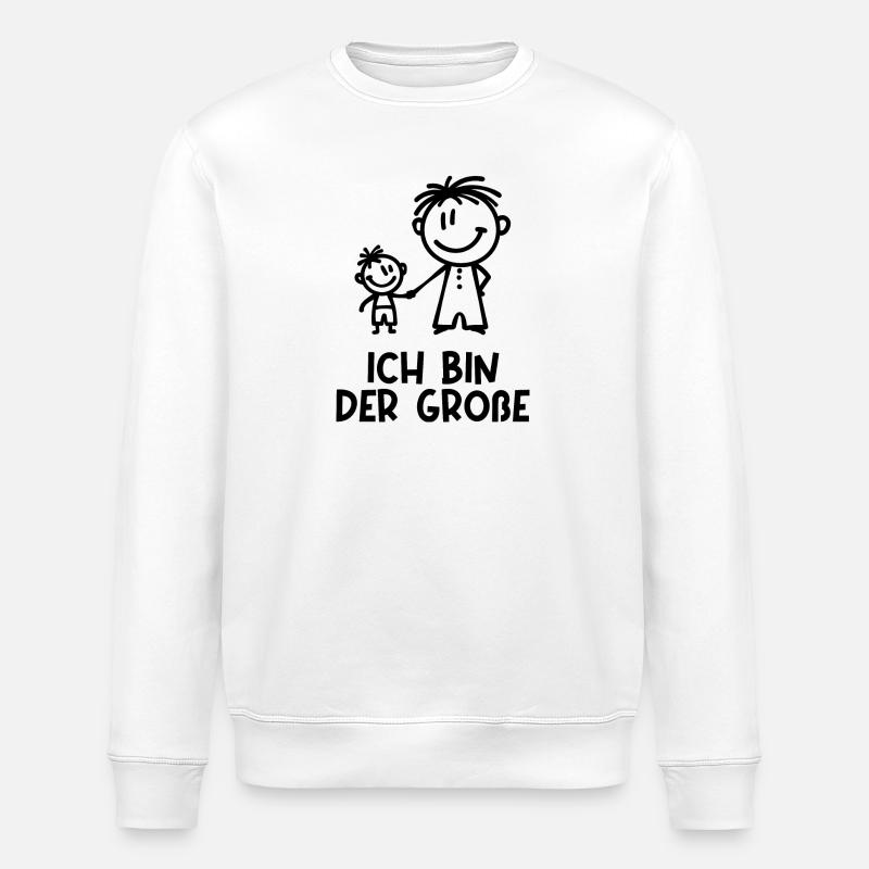 Großer Bruder Bruderherz Statement Geschwister - Stanley/Stella Unisex Bio-Sweatshirt ROLLER - Weiß