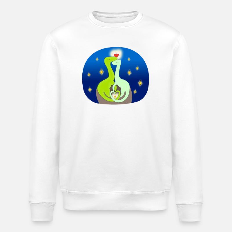 Compsognate en amour - Sweat bio ROLLER Stanley/Stella Unisexe - blanc