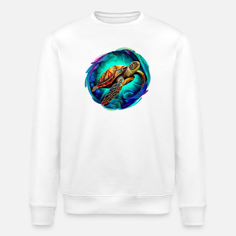 Meeresschildkröte - Stanley/Stella Unisex Bio-Sweatshirt ROLLER - Weiß