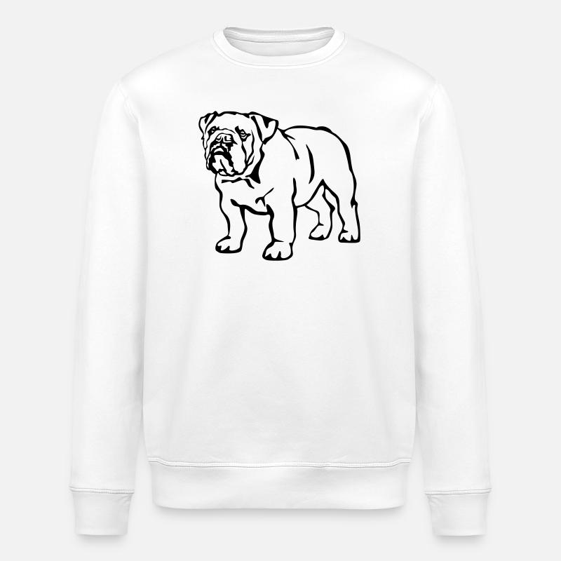 Englische Bulldogge - Stanley/Stella Unisex Bio-Sweatshirt ROLLER - Weiß