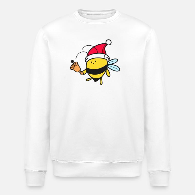 Biene Weihnachten - Stanley/Stella Unisex Bio-Sweatshirt ROLLER - Weiß