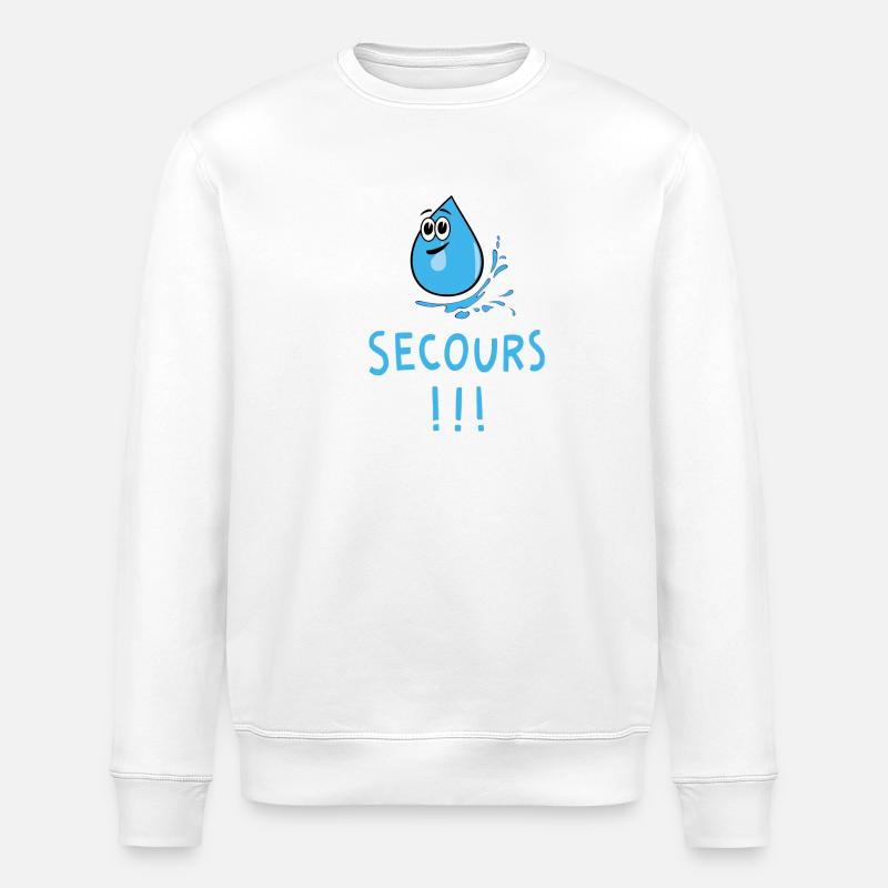 Eau secours - Sweat bio ROLLER Stanley/Stella Unisexe - blanc