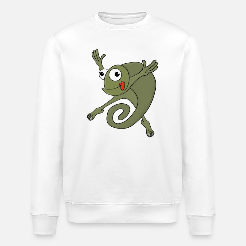 Awesome Chameleon - Stanley/Stella ROLLER Unisex Organic Sweatshirt - white