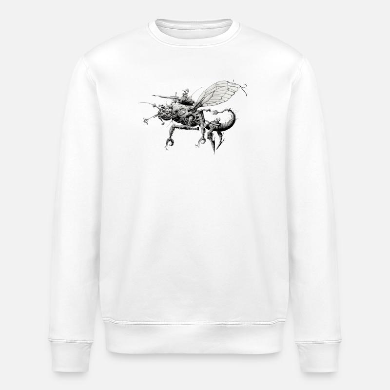 Roboter-Insekt - Stanley/Stella Unisex Bio-Sweatshirt ROLLER - Weiß