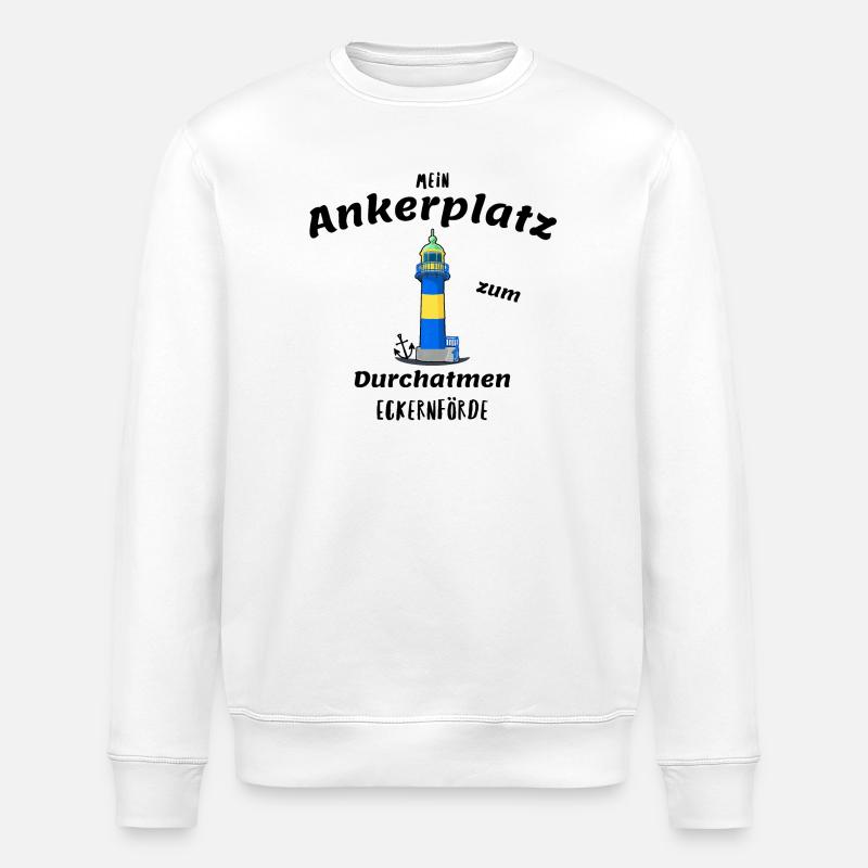 Alter Leuchtturm Eckernförde, Ankerplatz - Stanley/Stella Unisex Bio-Sweatshirt ROLLER - Weiß
