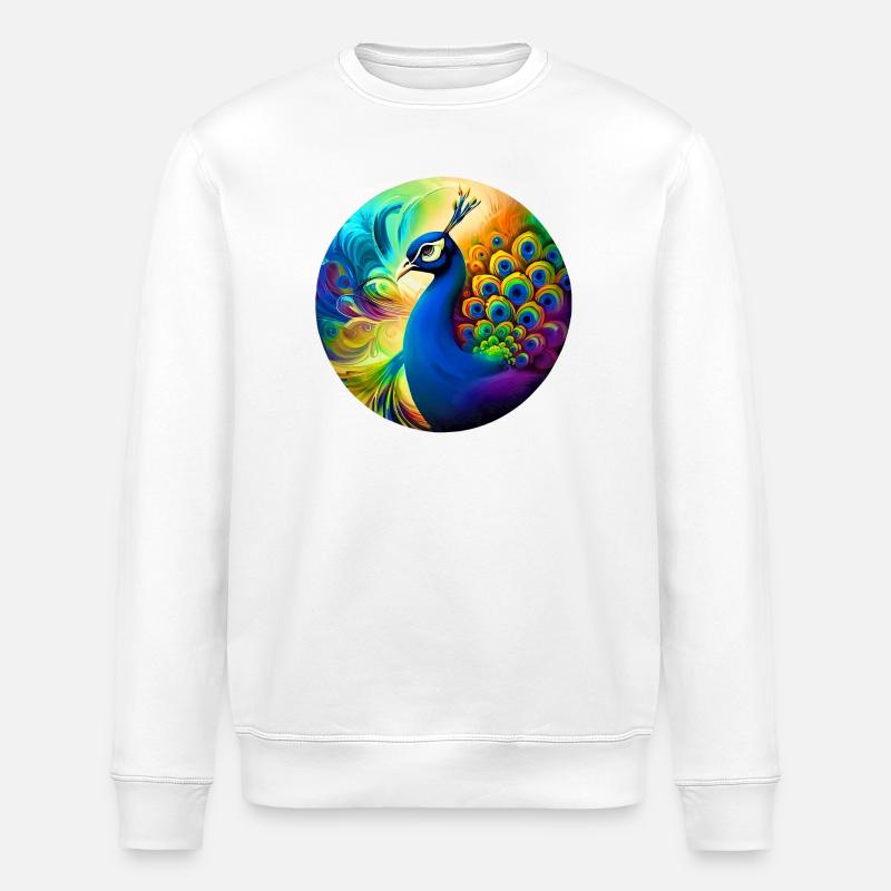 Pfau - Stanley/Stella Unisex Bio-Sweatshirt ROLLER - Weiß