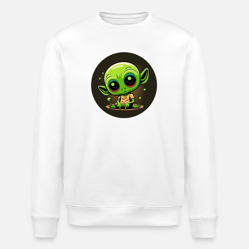 Baby-Alien - Stanley/Stella Unisex Bio-Sweatshirt ROLLER - Weiß