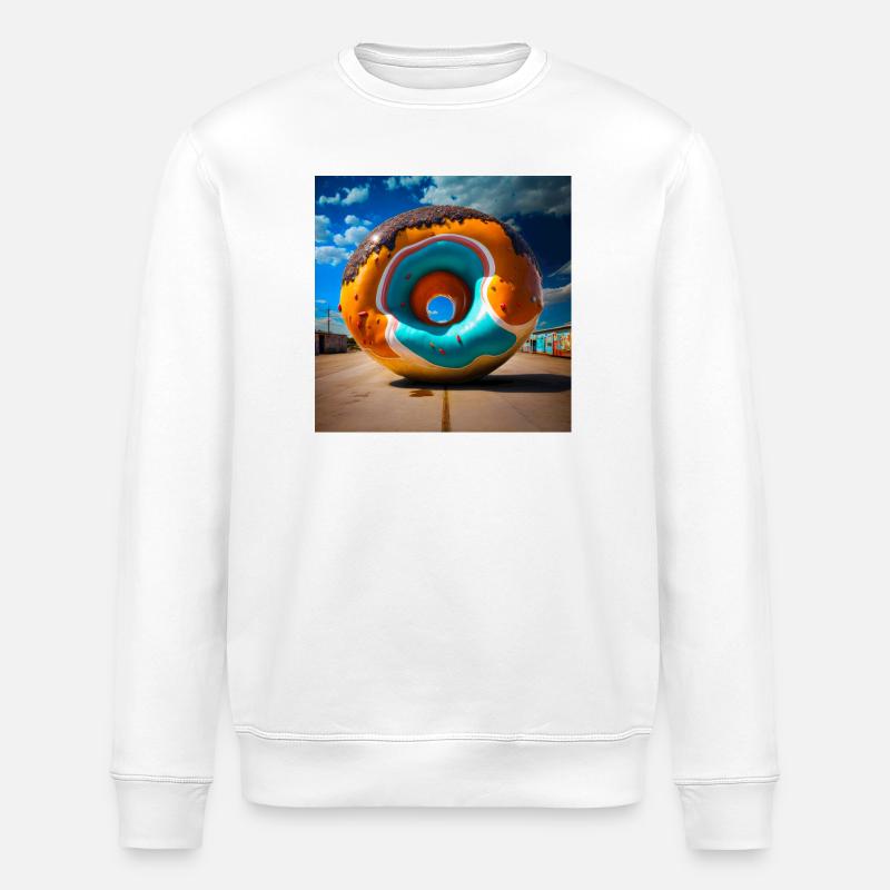 Mega Donut 01 - Stanley/Stella Unisex Bio-Sweatshirt ROLLER - Weiß