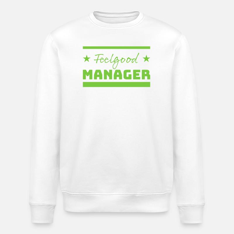 Tshirt Feelgood Manager Étoiles vert - Sweat bio ROLLER Stanley/Stella Unisexe - blanc
