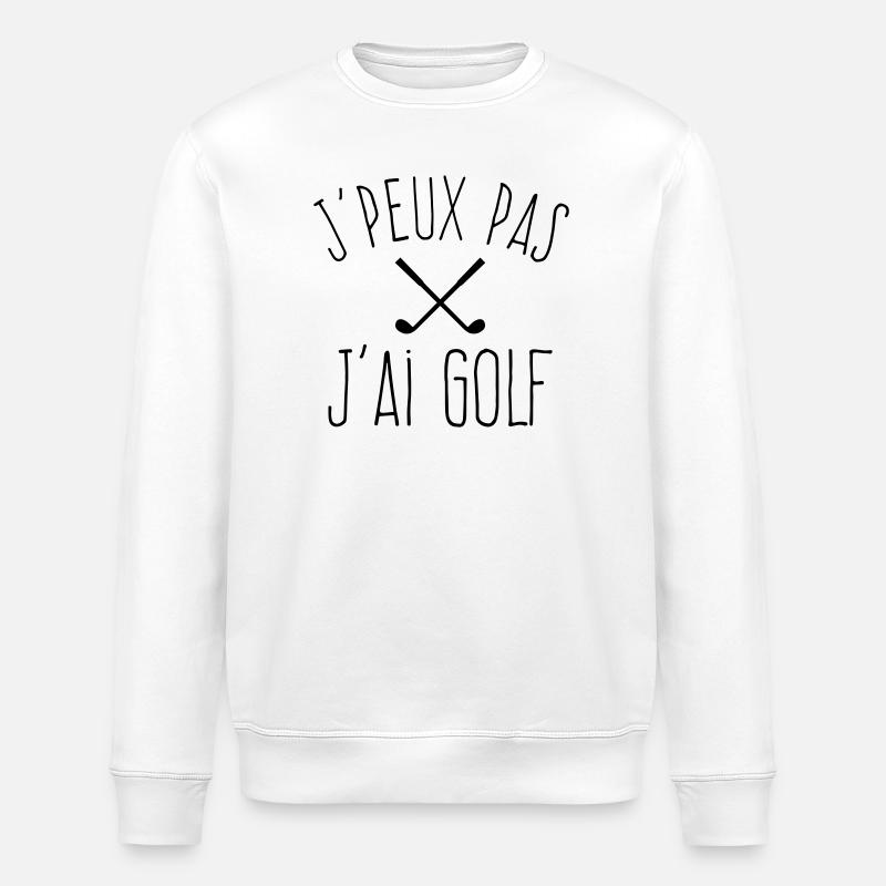 J'peux pas j'ai golf  - Sweat bio ROLLER Stanley/Stella Unisexe - blanc