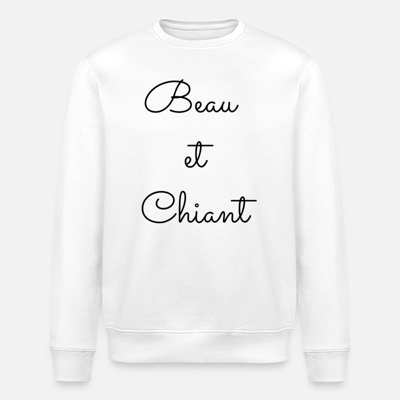 Beau et Chiant - Sweat bio ROLLER Stanley/Stella Unisexe - blanc