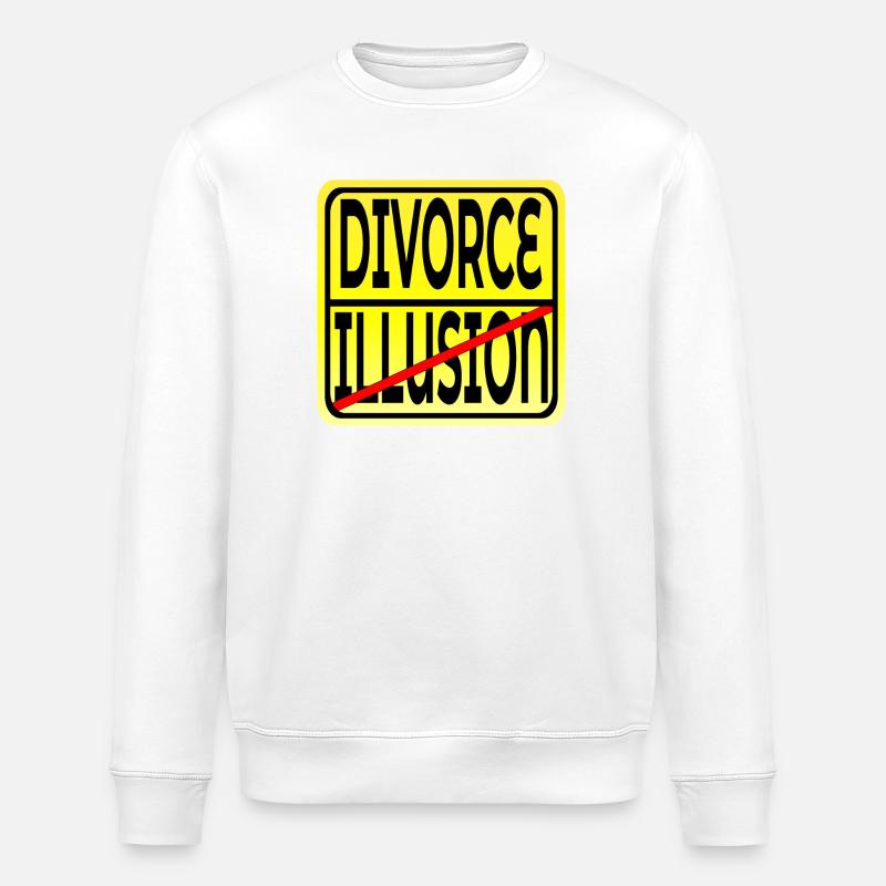 ILLUSION EHE SCHEIDUNG - Stanley/Stella Unisex Bio-Sweatshirt ROLLER - Weiß