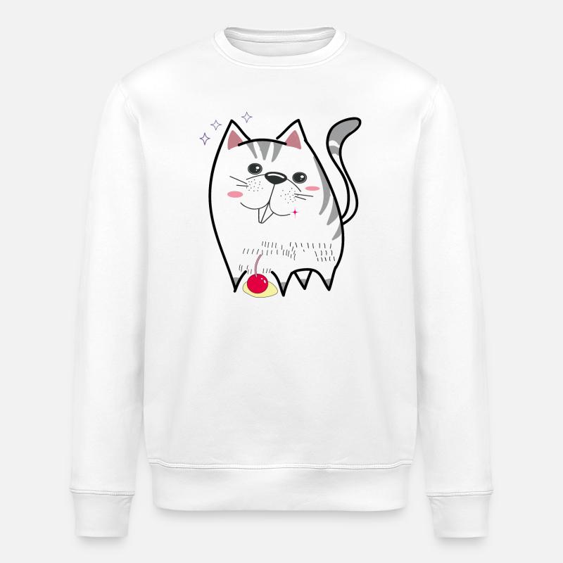 chat mignon - Sweat bio ROLLER Stanley/Stella Unisexe - blanc