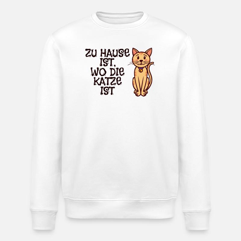 Haustiere Katze Statement Heimtier Kuscheltier - Stanley/Stella Unisex Bio-Sweatshirt ROLLER - Weiß