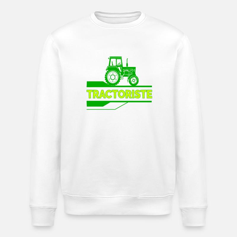 Traktorfahrer - Stanley/Stella Unisex Bio-Sweatshirt ROLLER - Weiß