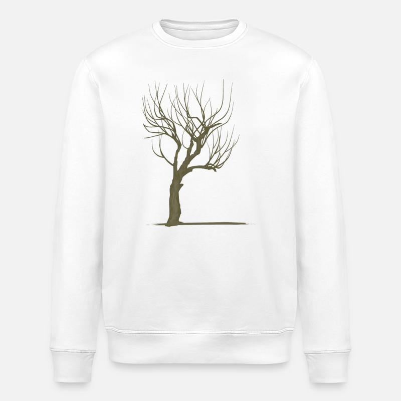 Tree without leaves - modificated - Stanley/Stella ROLLER Unisex Organic Sweatshirt - white