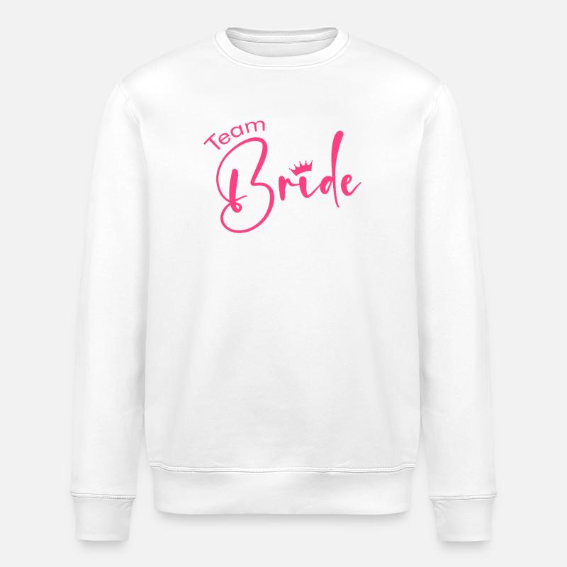 Team Bride -Krone! - Stanley/Stella Unisex Bio-Sweatshirt ROLLER - Weiß
