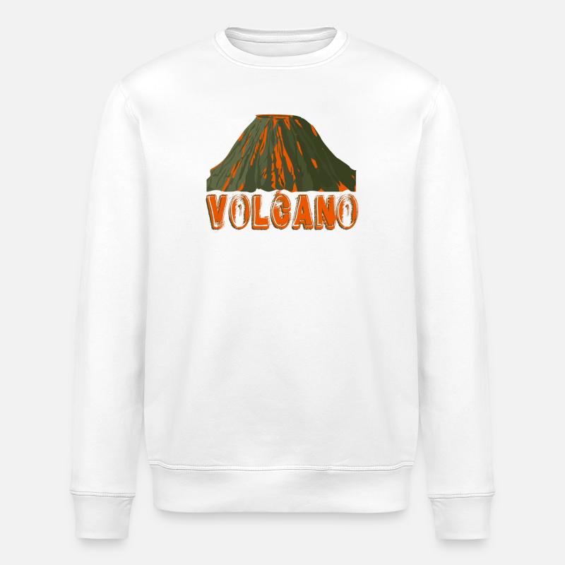 volcano mit Schrift - Stanley/Stella Unisex Bio-Sweatshirt ROLLER - Weiß