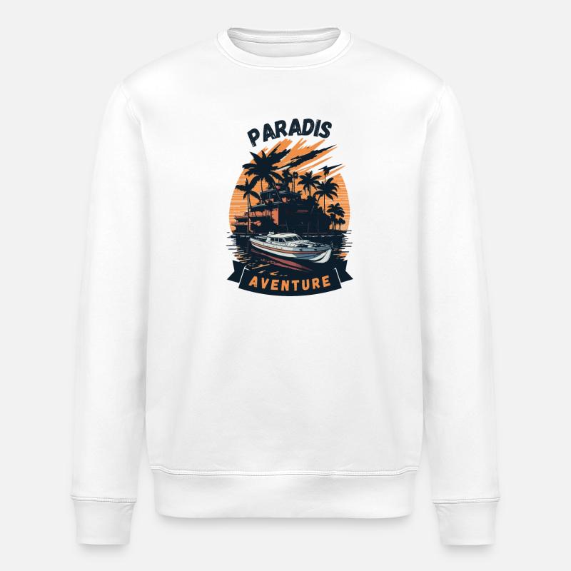 Paradis Aventure - Sweat bio ROLLER Stanley/Stella Unisexe - blanc