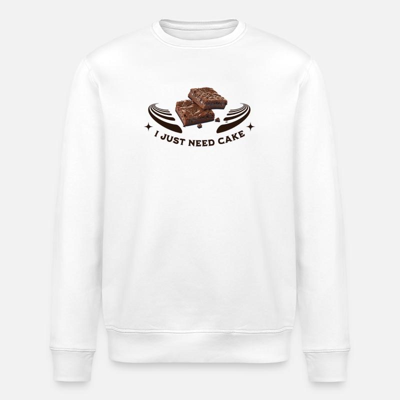 I just need cake - Stanley/Stella Unisex Bio-Sweatshirt ROLLER - Weiß