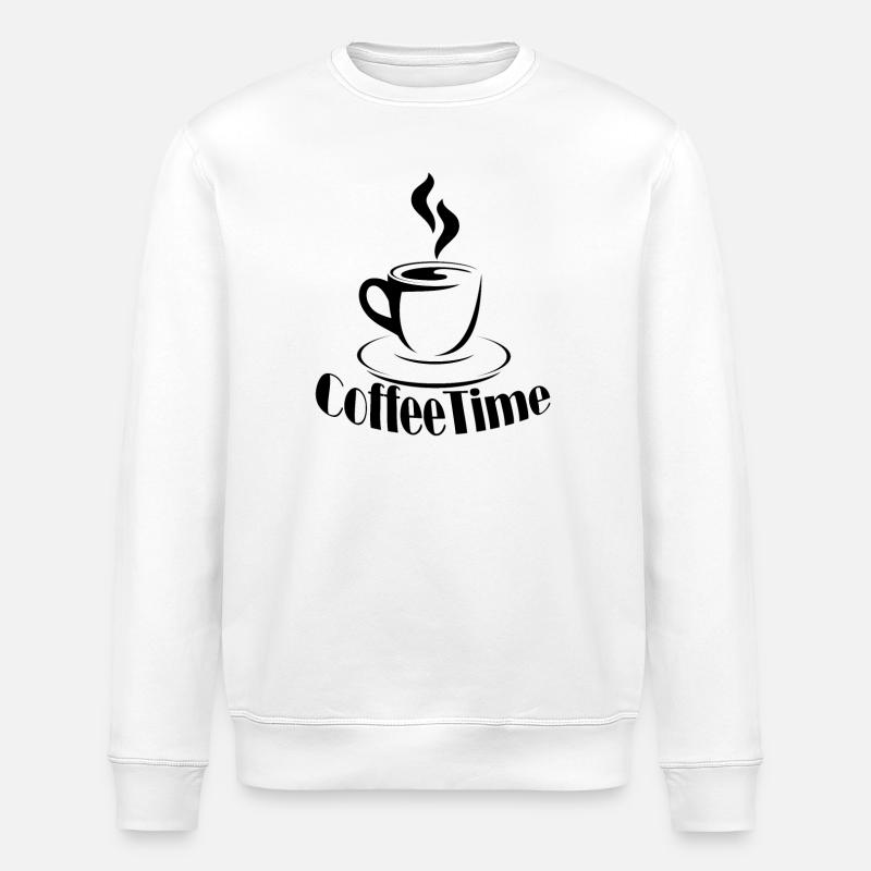 L’heure du café - Sweat bio ROLLER Stanley/Stella Unisexe - blanc