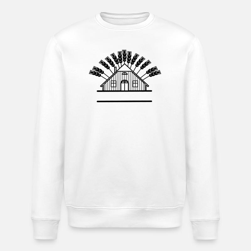 Grenier avec arche à grain - Sweat bio ROLLER Stanley/Stella Unisexe - blanc