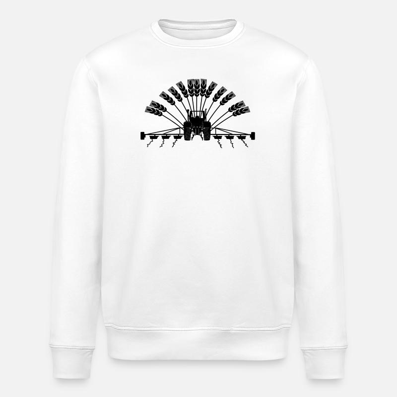Tracteur à grains - Sweat bio ROLLER Stanley/Stella Unisexe - blanc