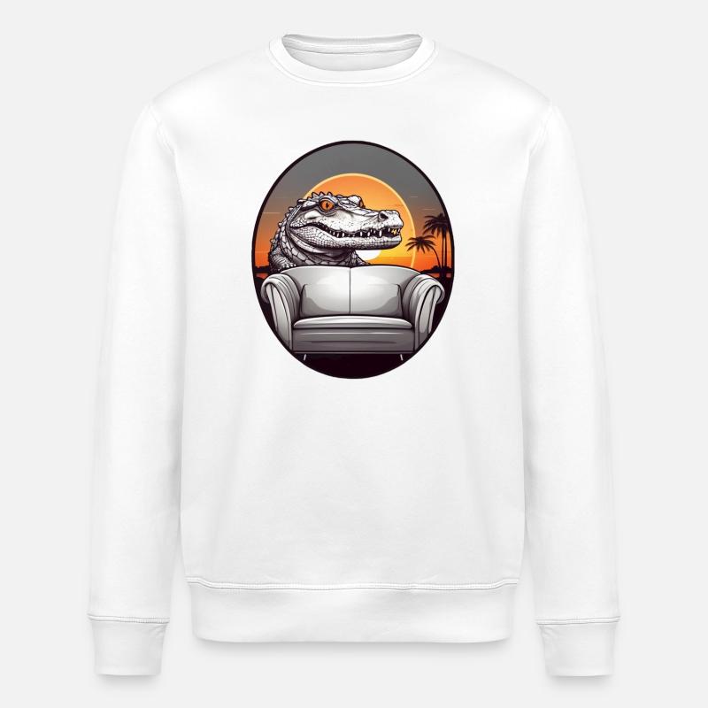Alligator - Stanley/Stella Unisex Bio-Sweatshirt ROLLER - Weiß