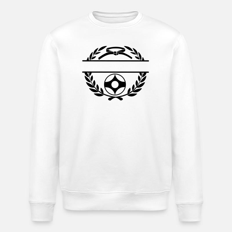 Lorbeerkranz mit Kyokushin-Kanku - Stanley/Stella Unisex Bio-Sweatshirt ROLLER - Weiß