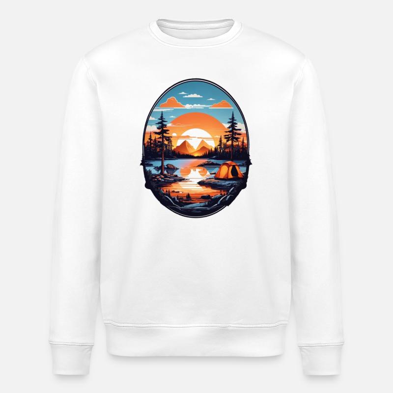 Temps de camping - Sweat bio ROLLER Stanley/Stella Unisexe - blanc