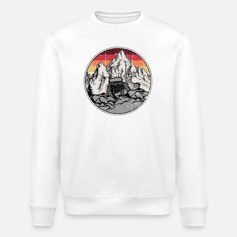 Sunset Summit Jeep Abzeichen - Stanley/Stella Unisex Bio-Sweatshirt ROLLER - Weiß