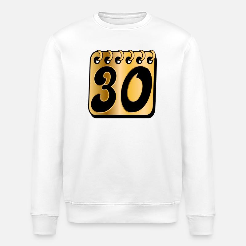 Thirty - 30th Birthday - Stanley/Stella ROLLER Unisex Organic Sweatshirt - white