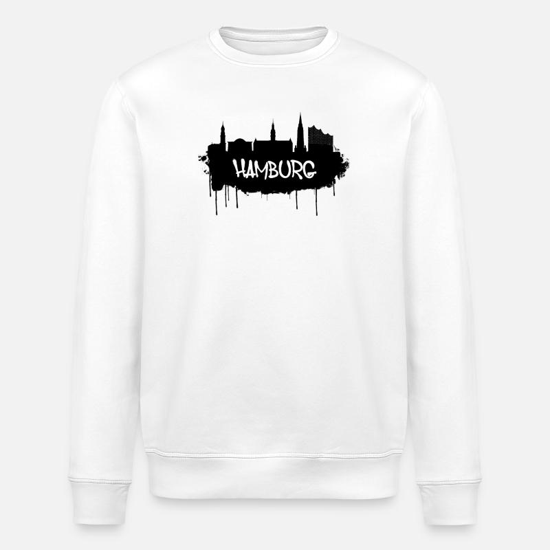 Hamburg Graffiti Skyline - Sweat bio ROLLER Stanley/Stella Unisexe - blanc