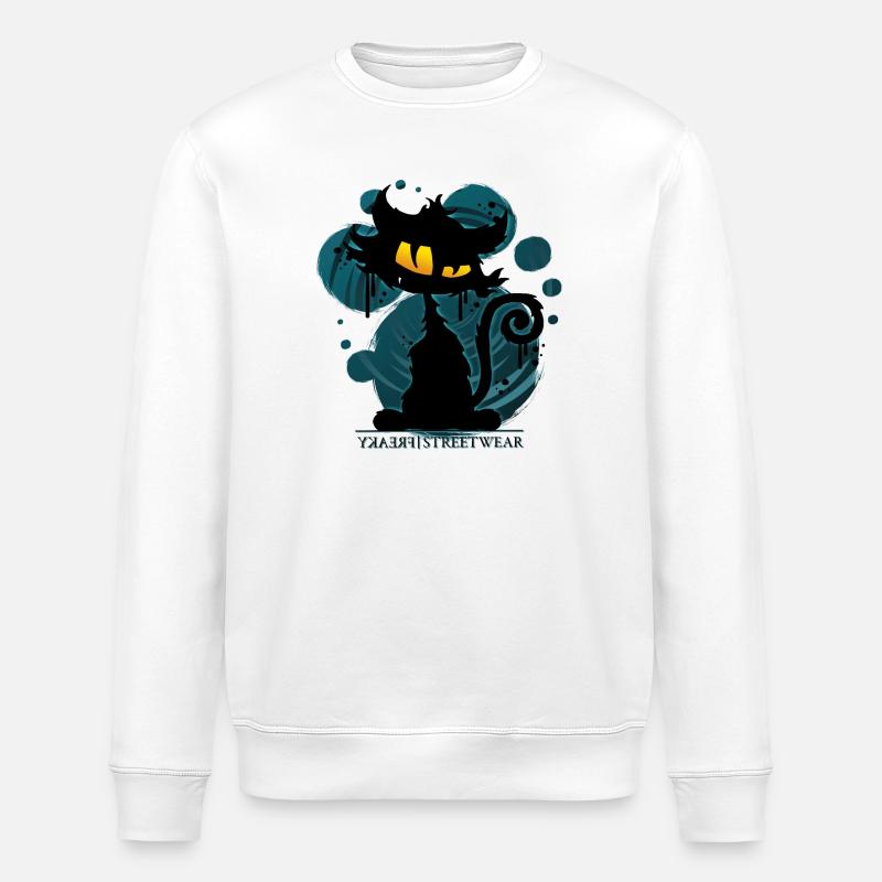Gaucho cat - Stanley/Stella Unisex Bio-Sweatshirt ROLLER - Weiß