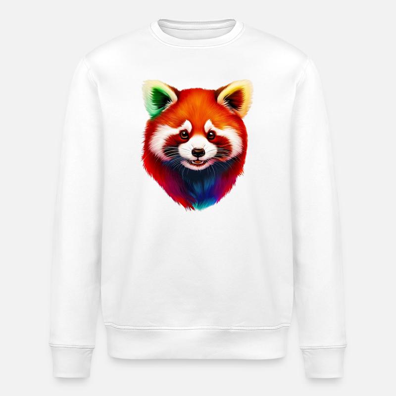 Kleiner Panda - Stanley/Stella Unisex Bio-Sweatshirt ROLLER - Weiß