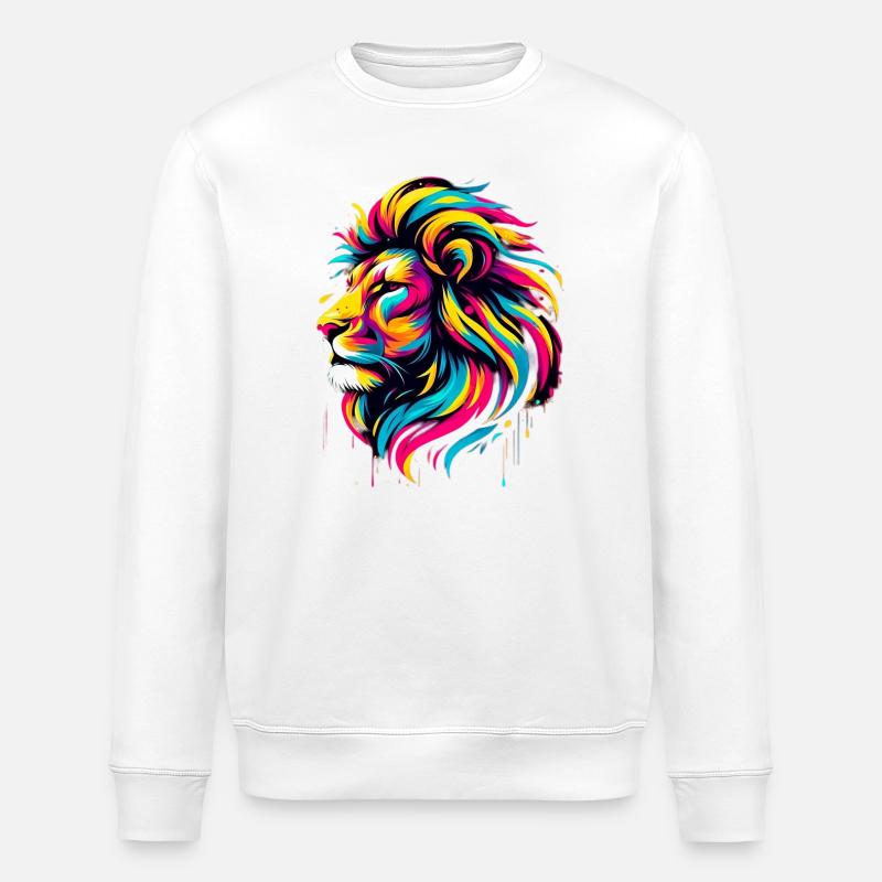 Lion - Sweat bio ROLLER Stanley/Stella Unisexe - blanc