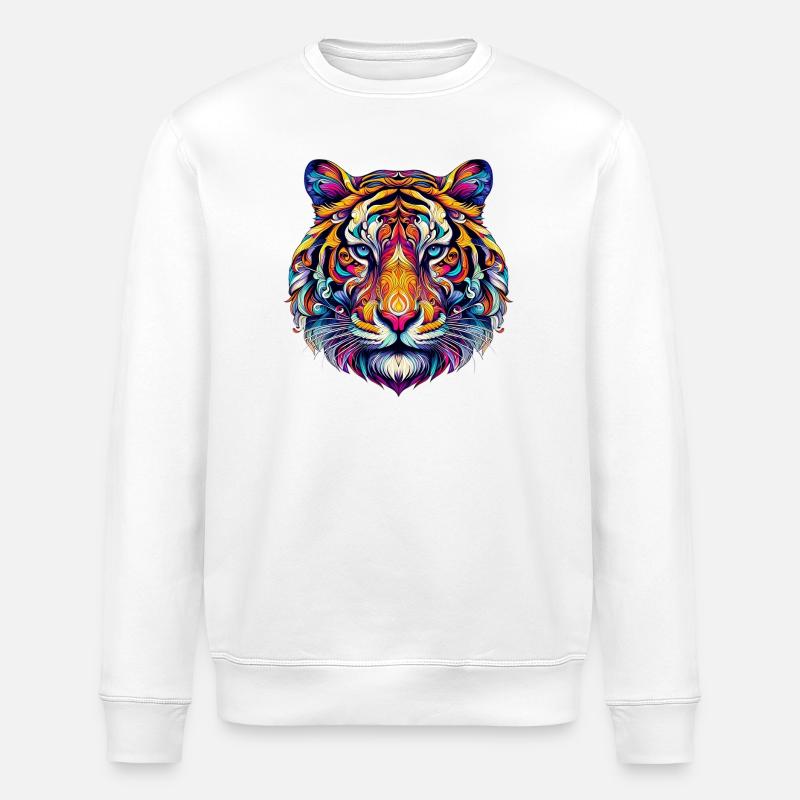 Tiger - Stanley/Stella Unisex Bio-Sweatshirt ROLLER - Weiß