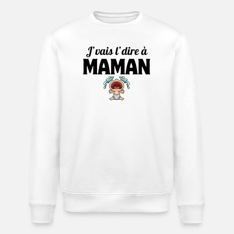 j'vais l'dire, enfant, phrase drôle - Sweat bio ROLLER Stanley/Stella Unisexe - blanc